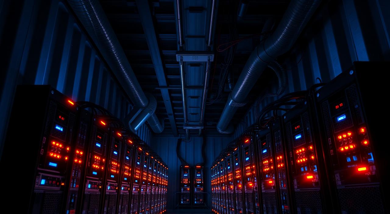 Bitcoin mining server container